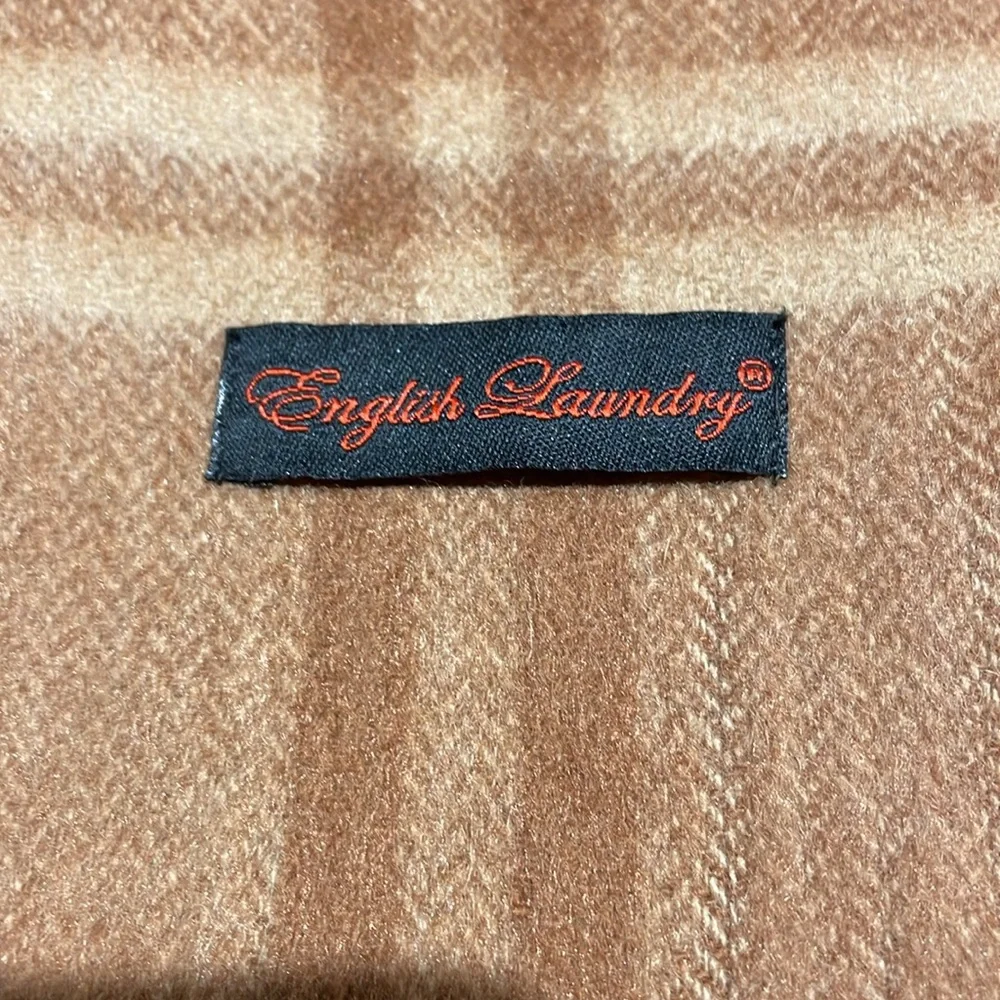 English Laundry cashmere lambswool brown scarf